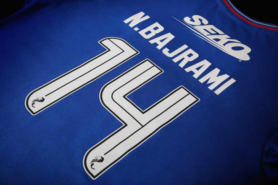 Image showing a blue jersey with the SPFL font manufactured by ID UNLIMITED