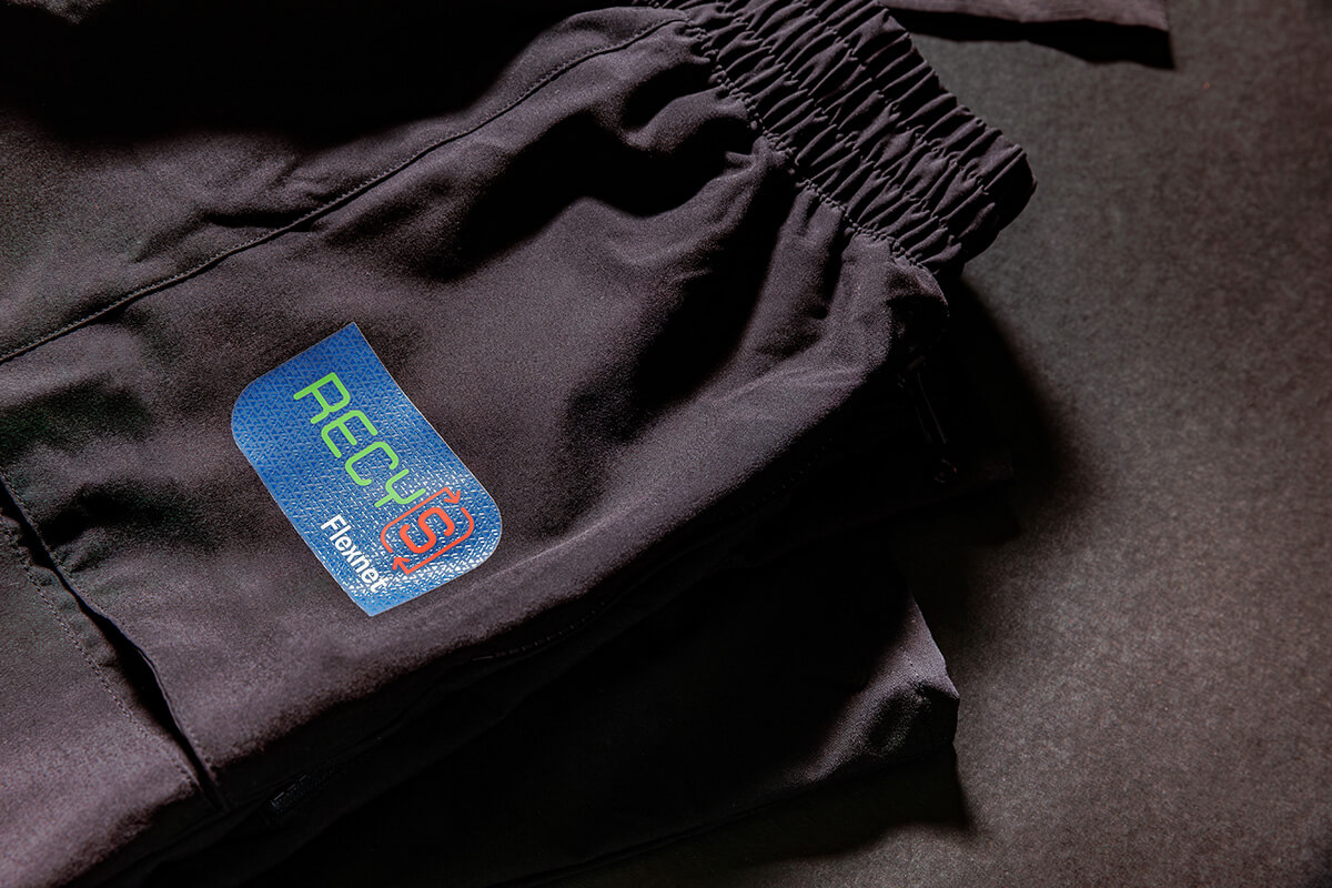 Image showing a pair of shorts with a RECYS branded patch