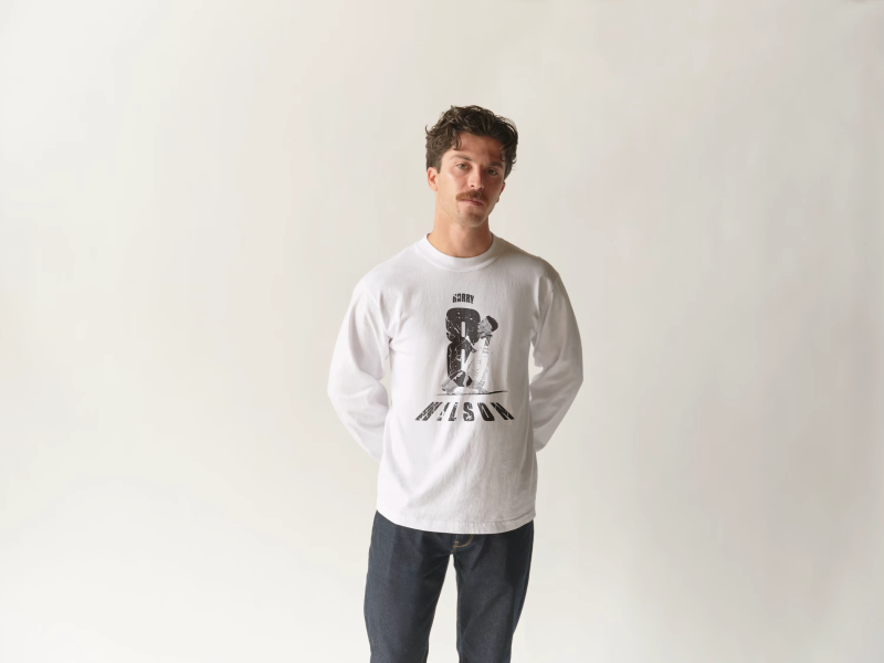 Image showing a male model wearing a Fulham shirt with Harry Wilson on the front