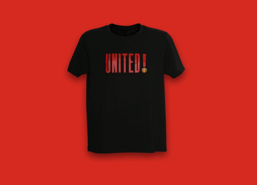 Image showing a Manchester United apparel piece that says 'United!'