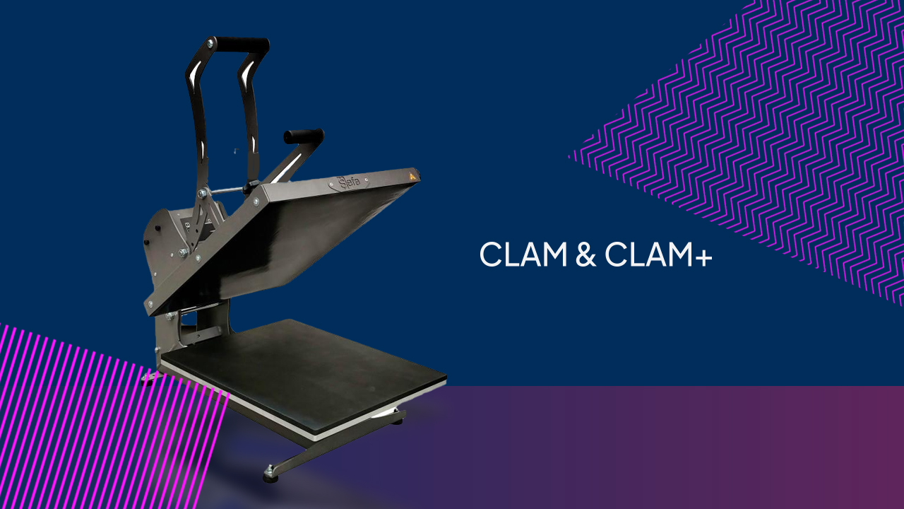 Image showing the new CLAM and CLAM+ heat presses